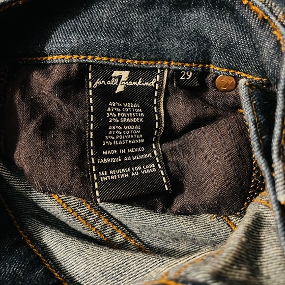 7 For All Mankind Vintage Wide Leg Jeans w Belt - Picture 6 of 6